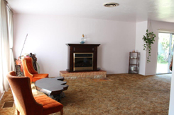 Living room with fireplace